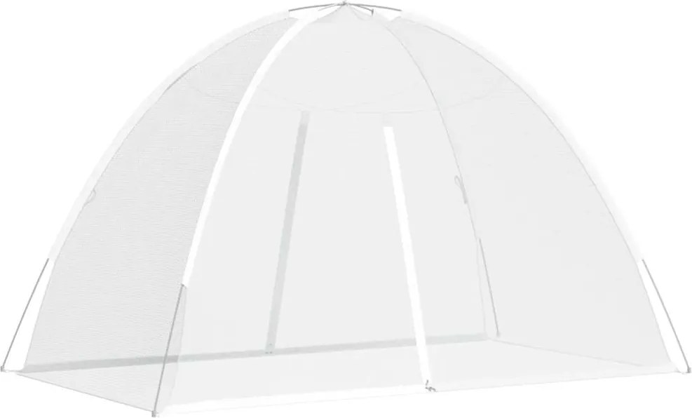 vidaXL Plasa țânțari Mongolia cu uși, 220 ochiuri alb 200x120x130 cm