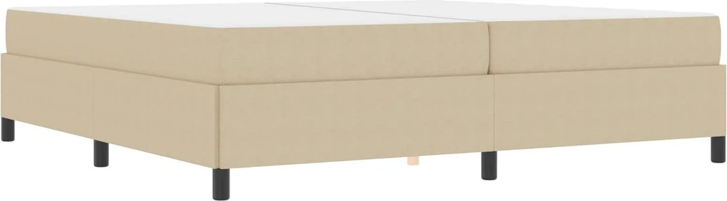 vidaXL Cadru de pat cu saltea Verde deschis gri 200 x 200 cm țesătură