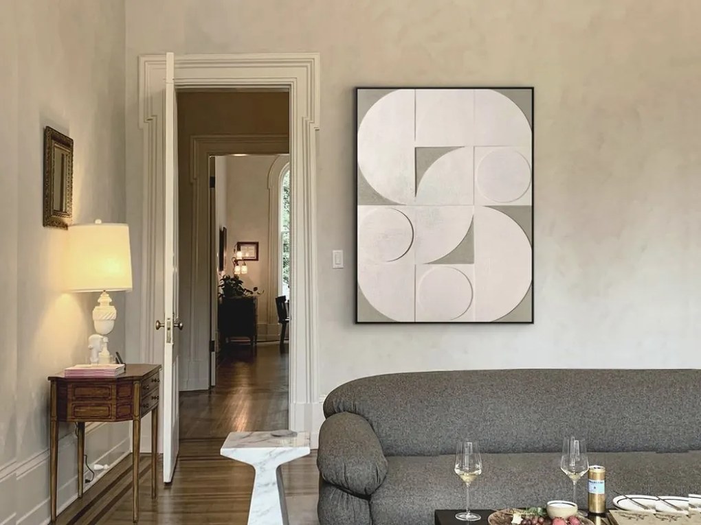 Tablou / Basorelief decoratiune perete Geomia 90x120cm