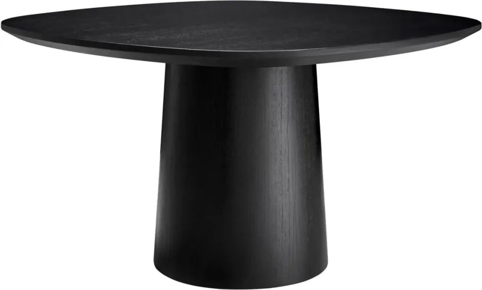 Masa design LUX Motto furnir negru, 130x130cm