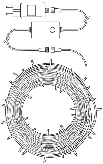 Nedis WIFILP01C48 - LED RGB șir exterior Crăciun 48xLED 13,8m IP65 Wi-Fi Tuya