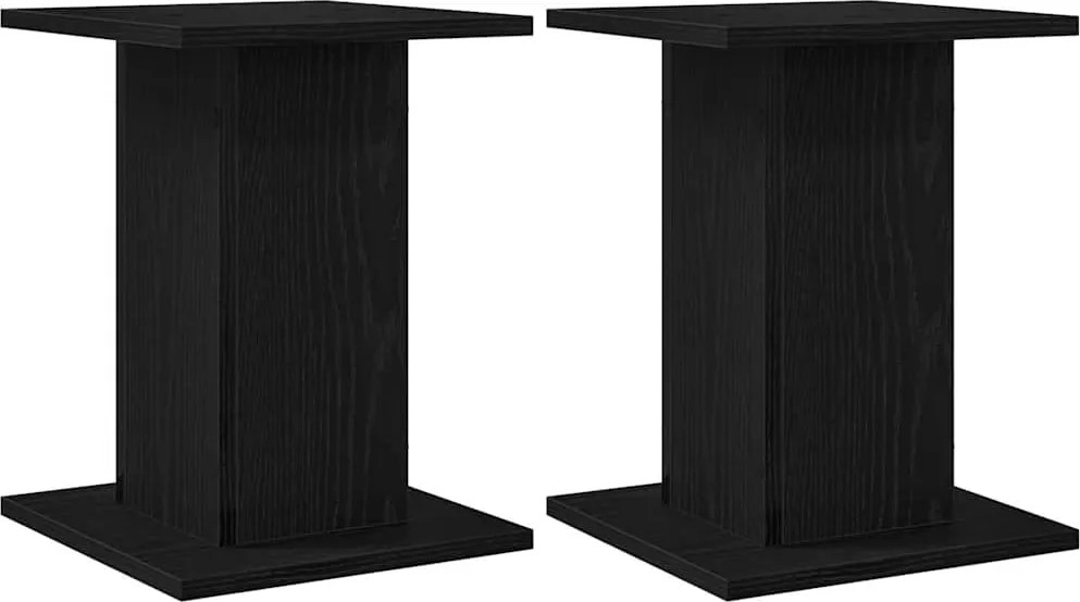 vidaXL Suport pentru plante 2 pcs Stejar Negru 30 x 30 x 40 cm