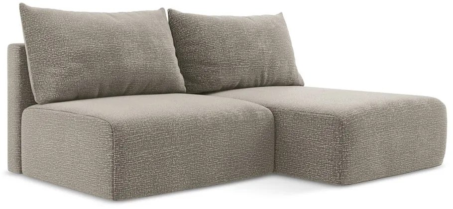 Colțar bej extensibil/cu spațiu de depozitare (cu colț pe partea dreaptă) Kalena – Makamii