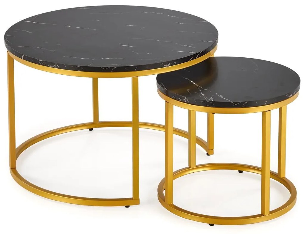 Set 2 buc. măsuțe de cafea Palea (negru). 1092457