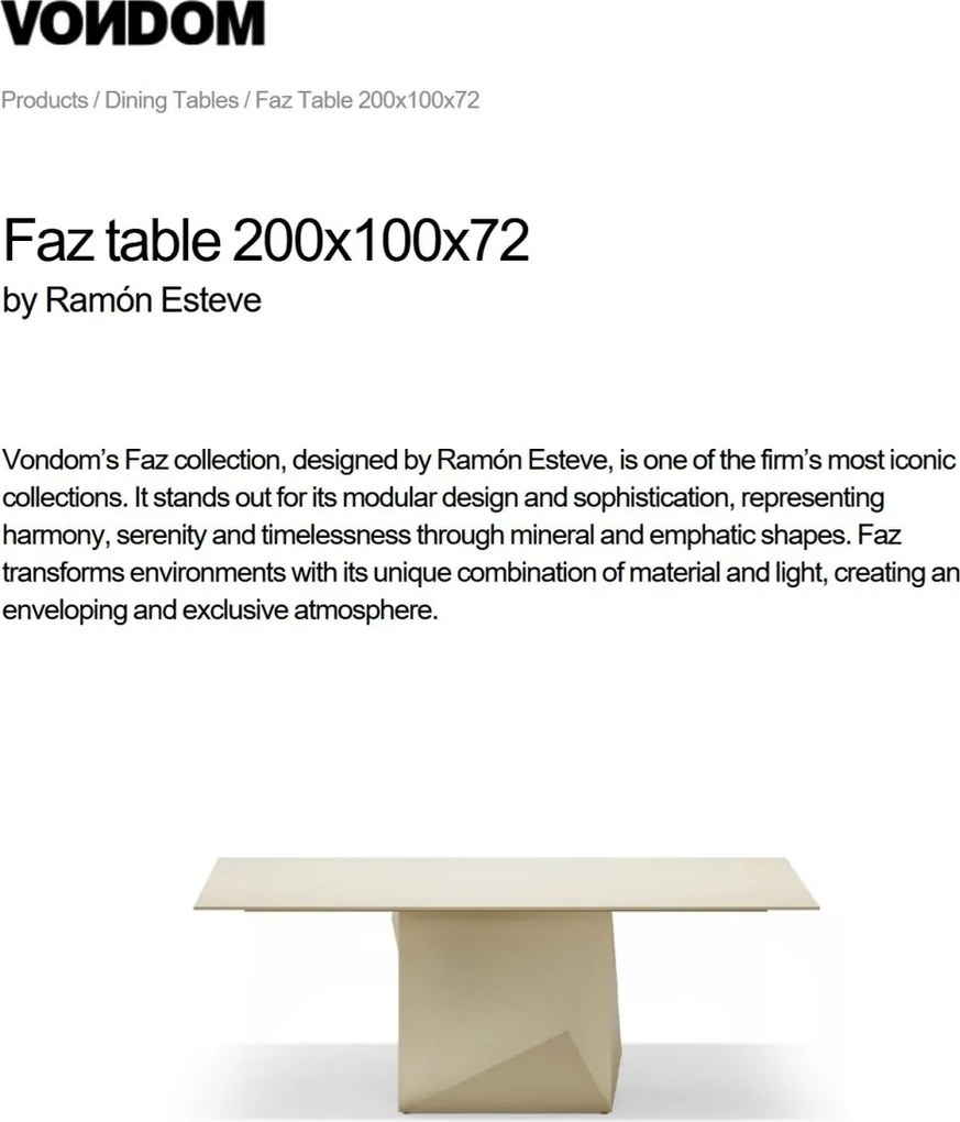 Masa de exterior / interior design modern premium FAZ