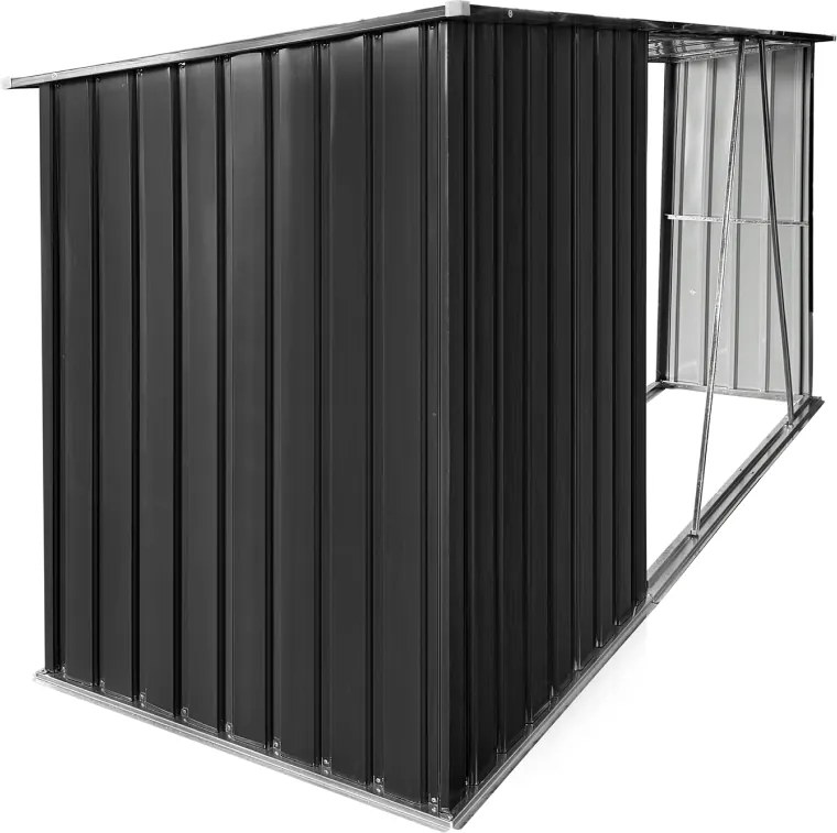 şopron din lemn cu şopron, 270x104x159 cm, antracit, ARPOL TYP 2