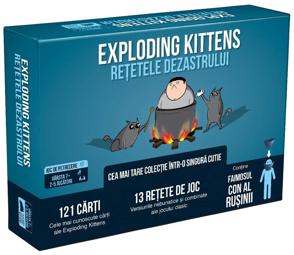 JOC DE SOCIETATE EXPLODING KITTENS: RETETELE DEZASTRULUI - EXPLODING KITTENS (EKIRFD01RO)