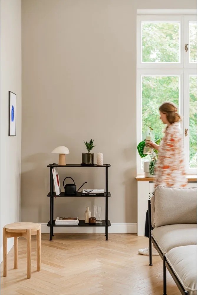 Etajeră în culoare naturală cu aspect de lemn de stejar 80x90,5x35 cm Teidi – noo.ma