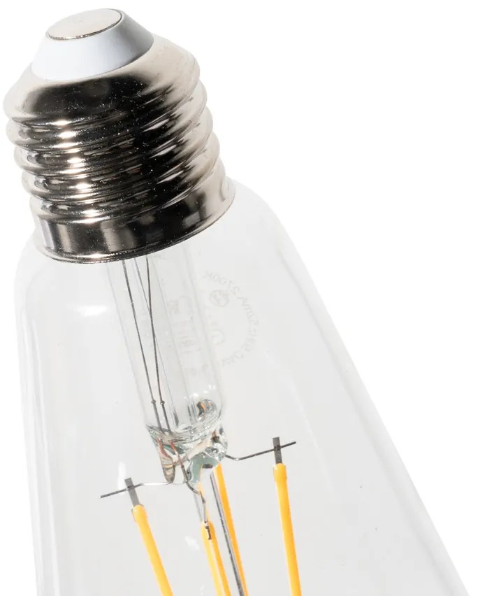 Set 5 becuri E27 3-staps dimbaar LED lamp ST64 clear 6W 700 lm 2700K