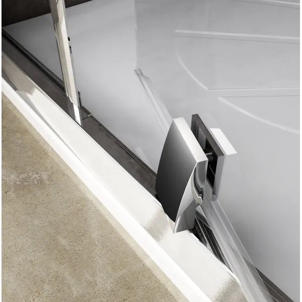 Ravak 37677U00Z1 - Cabină de duș PIVOT, cu trei elemente, în formă de sfert de cerc, 90x90 cm, satinat