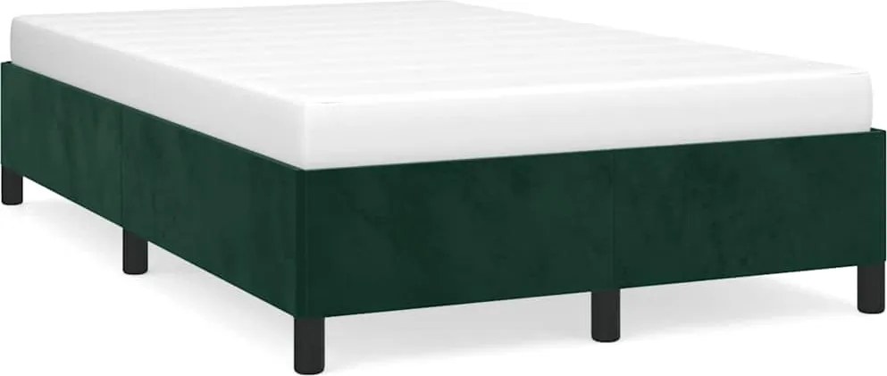 vidaXL Cadru de pat fără saltea, verde închis, 120x200 cm, catifea