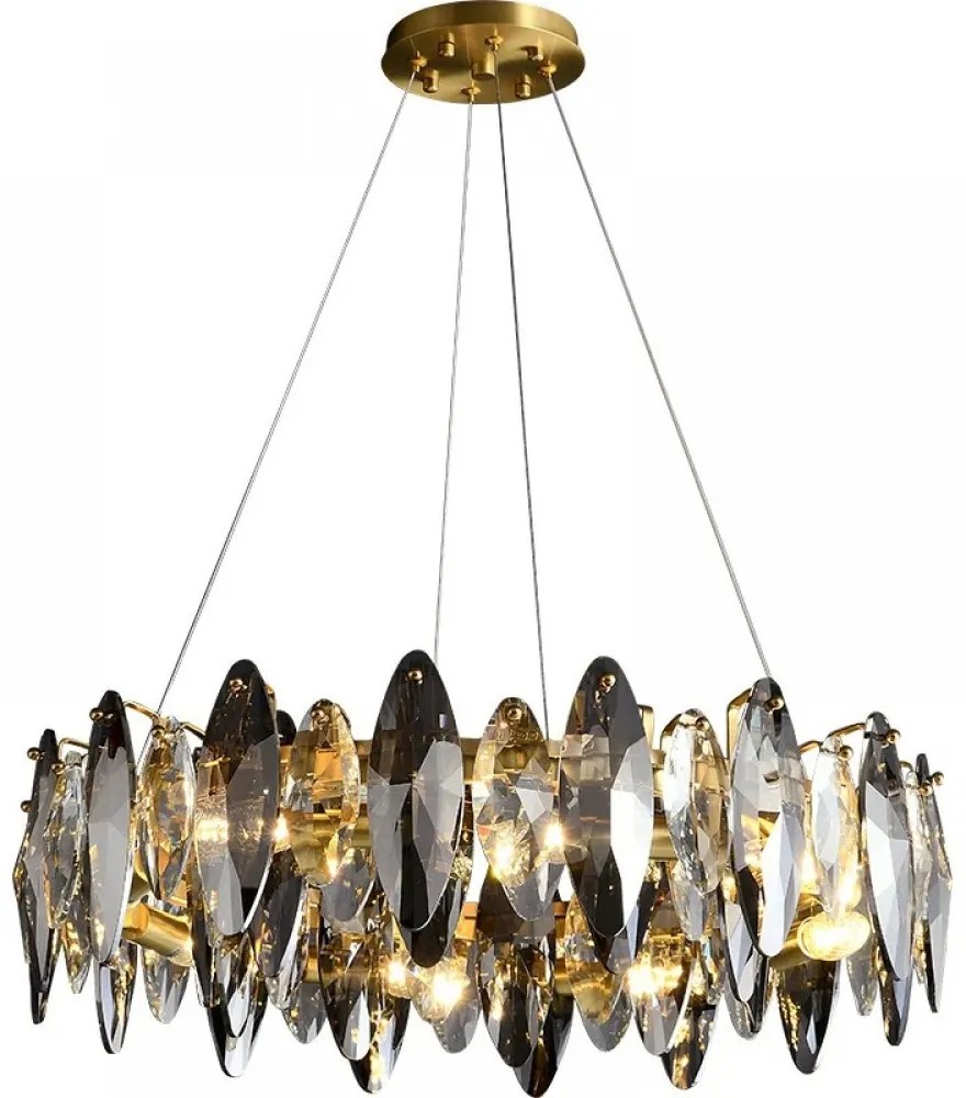 Candelabru Cristal, Elit's Esn2112-500, 6 X E14, Auriu