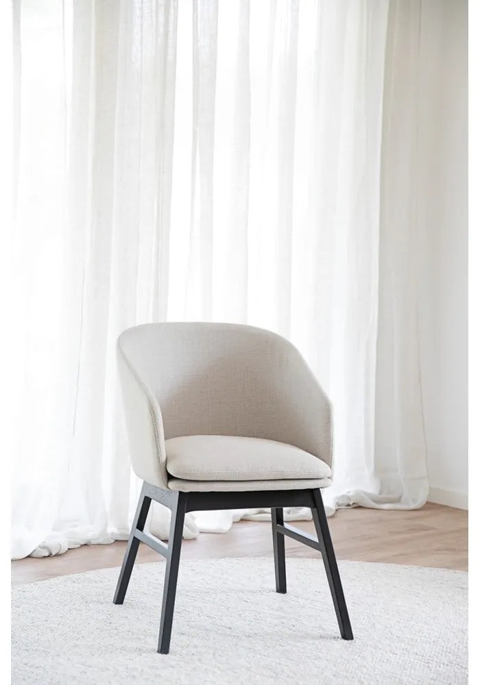 Set de scaune de sufragerie bej 2 buc. tapițat Windham – Rowico