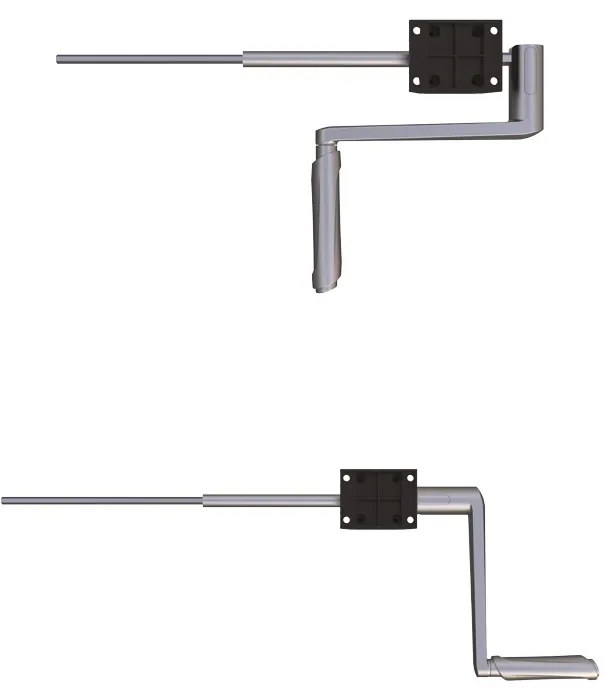 Cadru de birou reglabil Manual-TerrAS3 (Culoare profil: Alb)