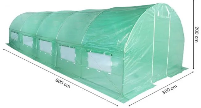 Solariu 300 cm x 800 cm (24 m2), verde