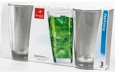 Set de pahare Bormioli Rocco 3 buc.Sestriere,370 ml