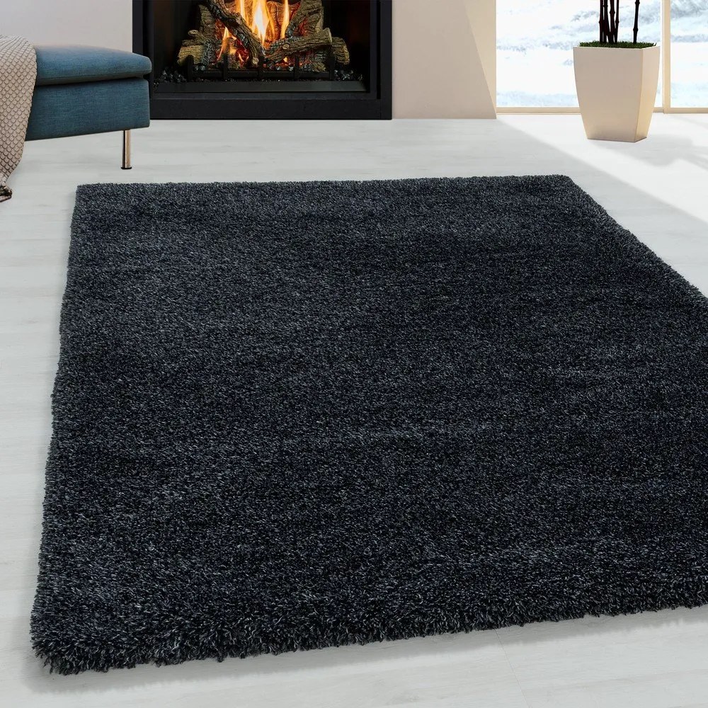 Covor gri antracit 80x150 cm Fluffy – Ayyildiz Carpets