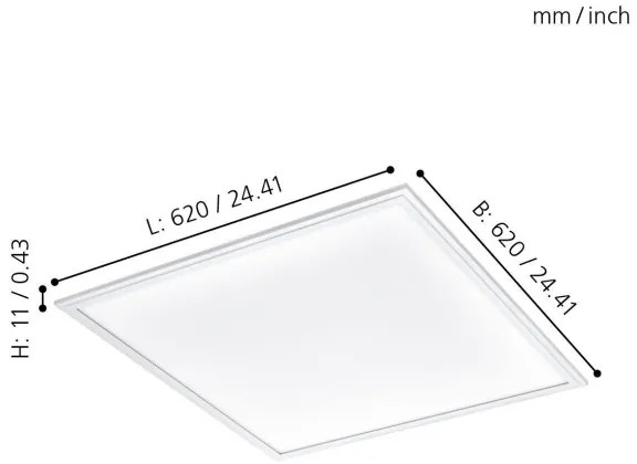 Eglo 96154 - LED panel SALOBRENA LED/40W/230V