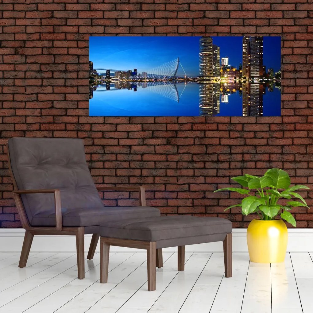 Tablou - Rotterdam nocturn (120x50 cm)