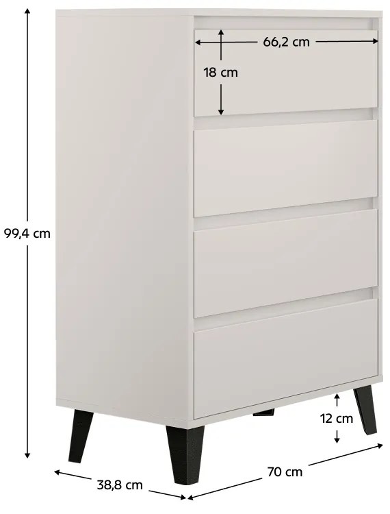 Comoda BOGAN 4S70, cașmir