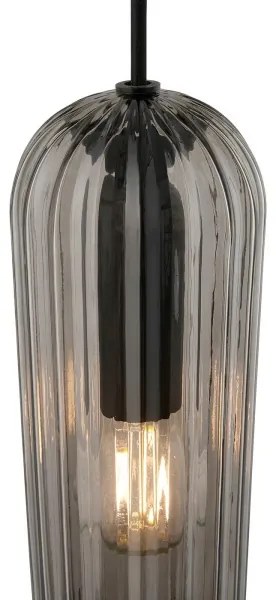 Nordlux - Lustră suspendată cu cablu MIELLA 3xE27/25W/230V negru/fumuriu