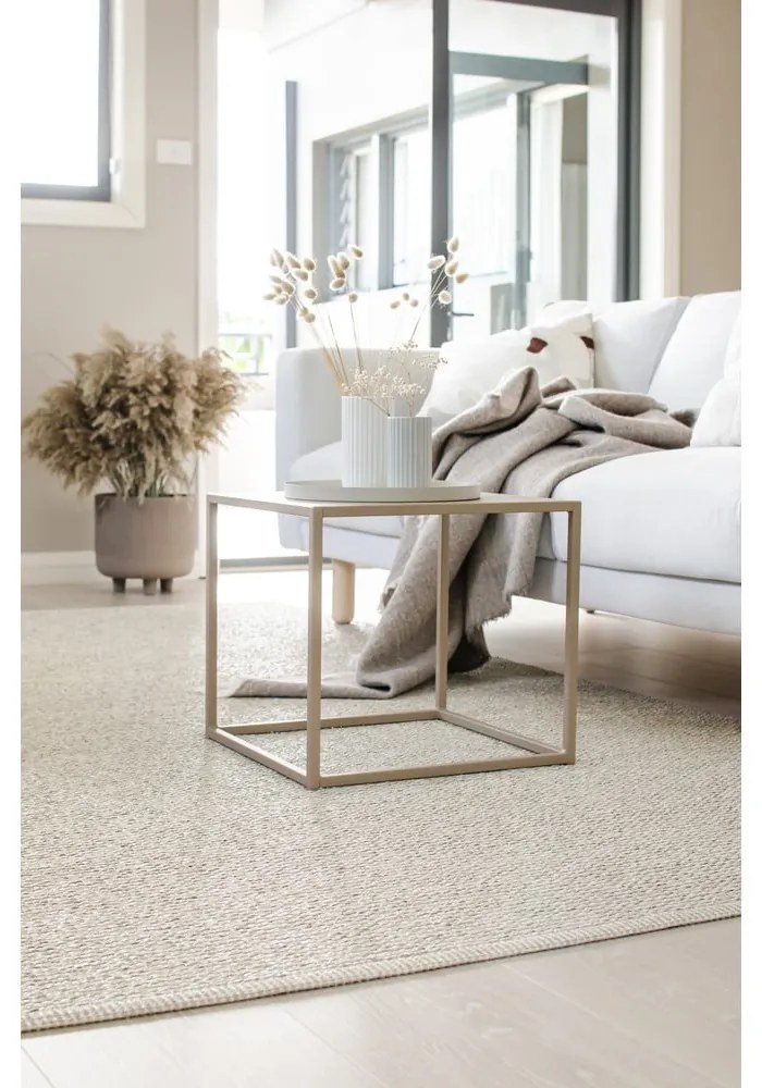 Covor tip traversă pentru interior și exterior crem 70x300 cm Mono Linen Vanilla – Pappelina