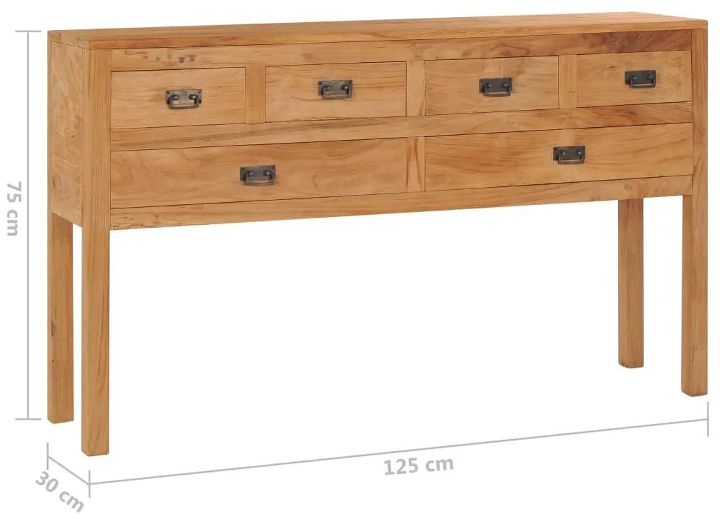 Servanta, 125 x 30 x 75 cm, lemn masiv de tec