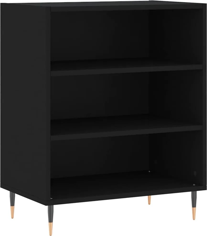 vidaXL Servantă, negru, 57x35x70 cm, lemn compozit