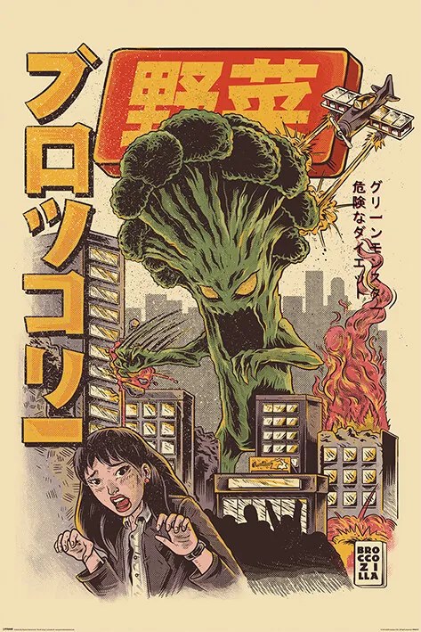 Poster Ilustrata - Broccozilla