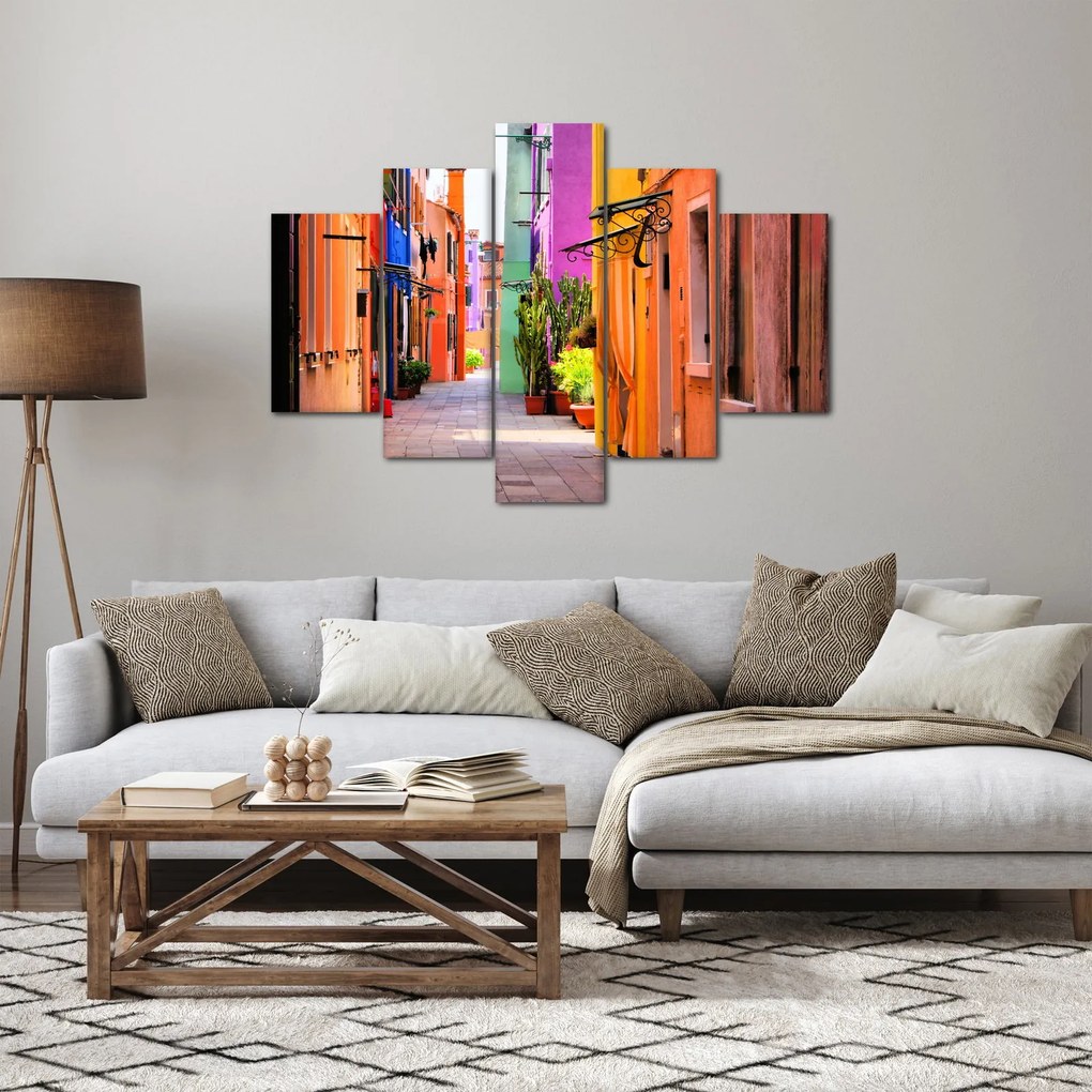 Tablou - Casa colorată în Burano, Veneția (150x105 cm)