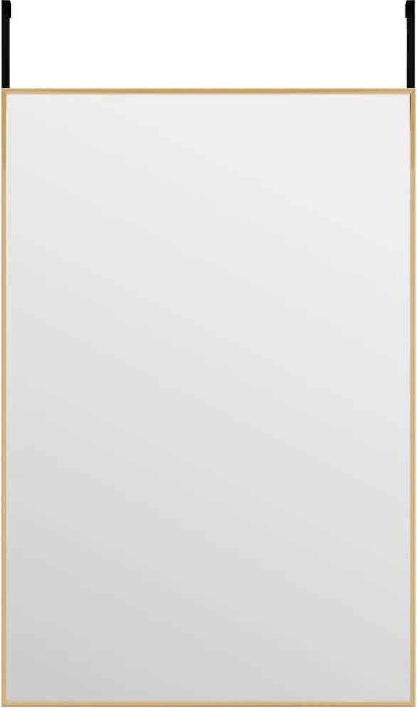 vidaXL Oglindă pentru ușă, auriu, 40x60 cm, sticlă și aluminiu