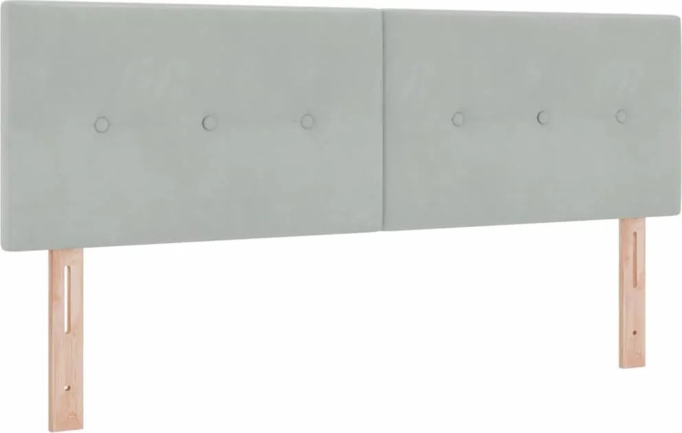 vidaXL Tăblie cap Gri deschis 160 cm Catifea