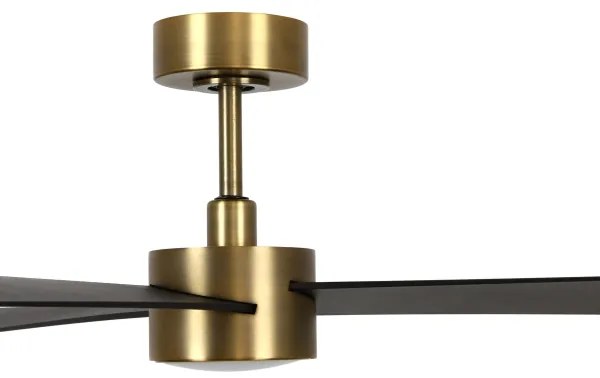 Ventilator LED dimabil Lucci air 21610549 CLIMATE 12W/230V wenge/auriu + telecomandă