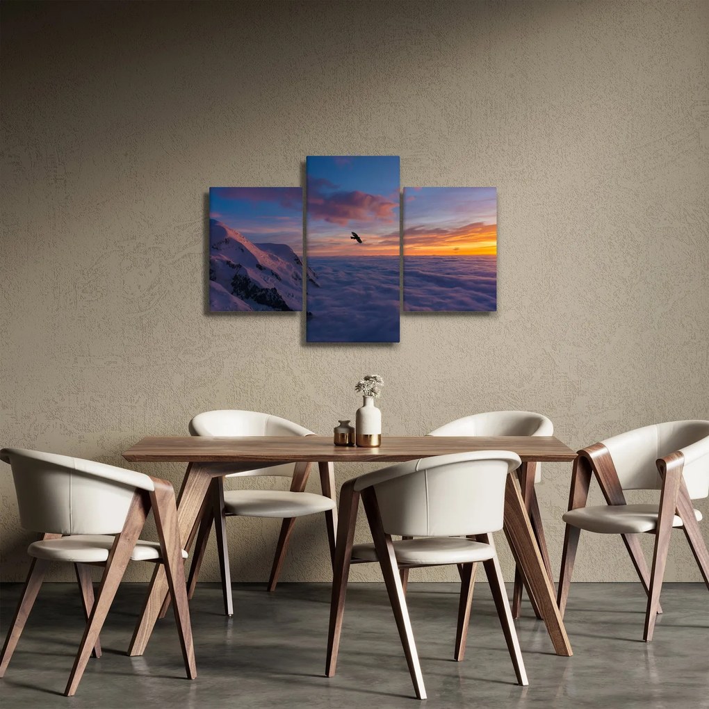 Tablou în apus de soare, Mont Blanc (90x60 cm)