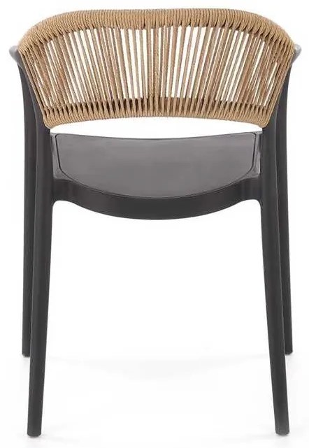 Scaun de bucătărie Auryn, maro / negru