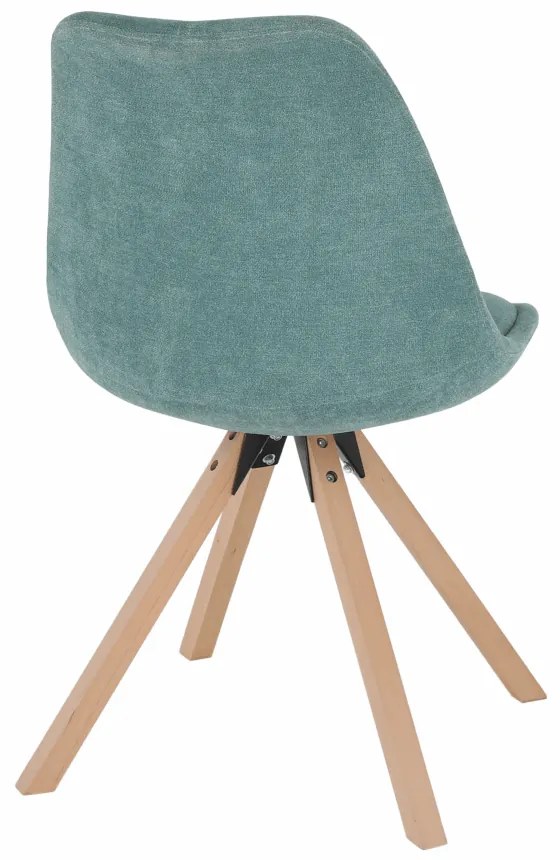 Scaun, material textil verde mentol/lemn fag, SABRA