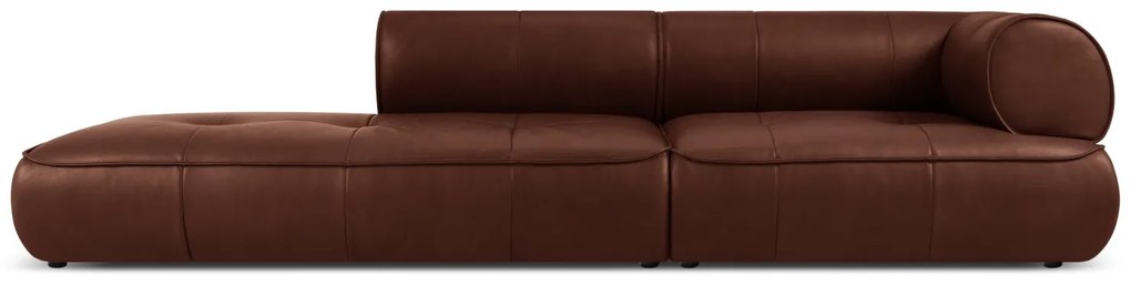Canapea Lily cu 4 locuri si tapiterie din piele naturala