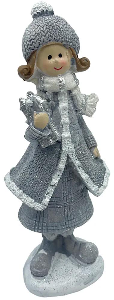 Figurina Craciun Fetita cu cadou Natalie 14cm