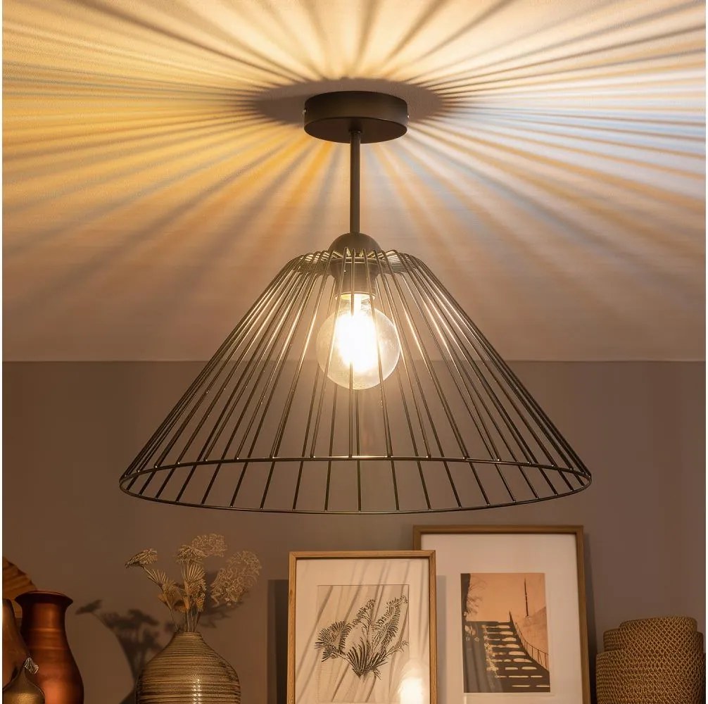 Brilagi - Lustră LED aplicată CERIA WIRE 1xE27/60W/230V Ø 45 cm neagră