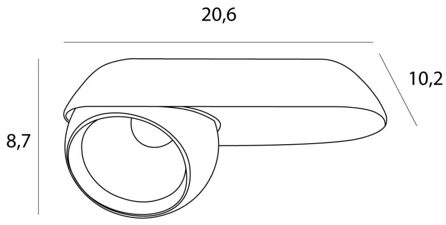 Spot LED Aplicat Directionabil Design Modern, Zeus 10w alb