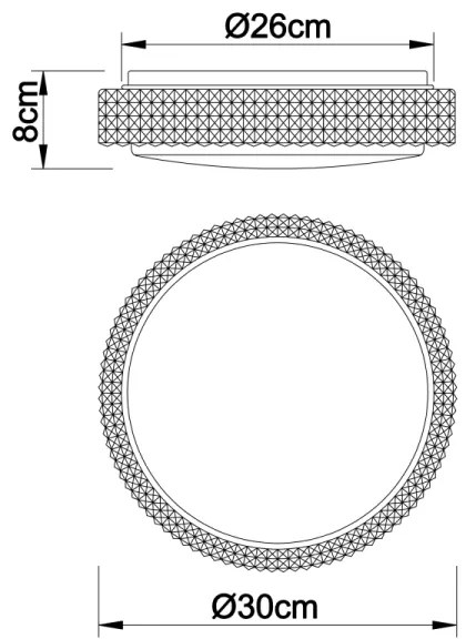 Globo 41749-12 - Plafonier LED OVI 12W 230V