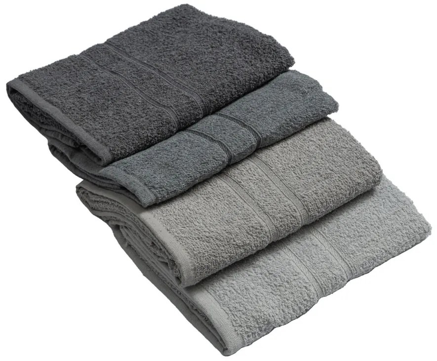 Prosop din bumbac Culoare Gri deschis, DONNA 70X120 cm