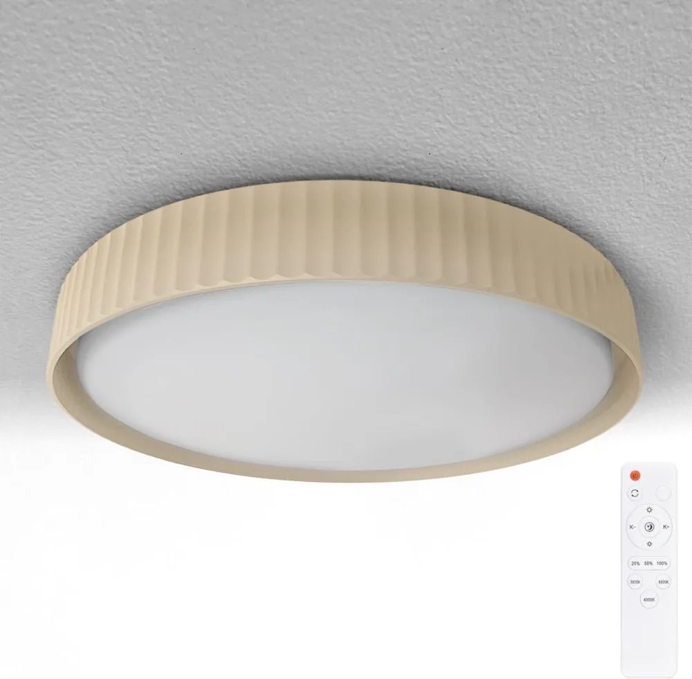 Brilagi - Plafonieră LED dimabilă LUCIA, LED/48W/230V, Ø 41 cm, bej + telecomandă
