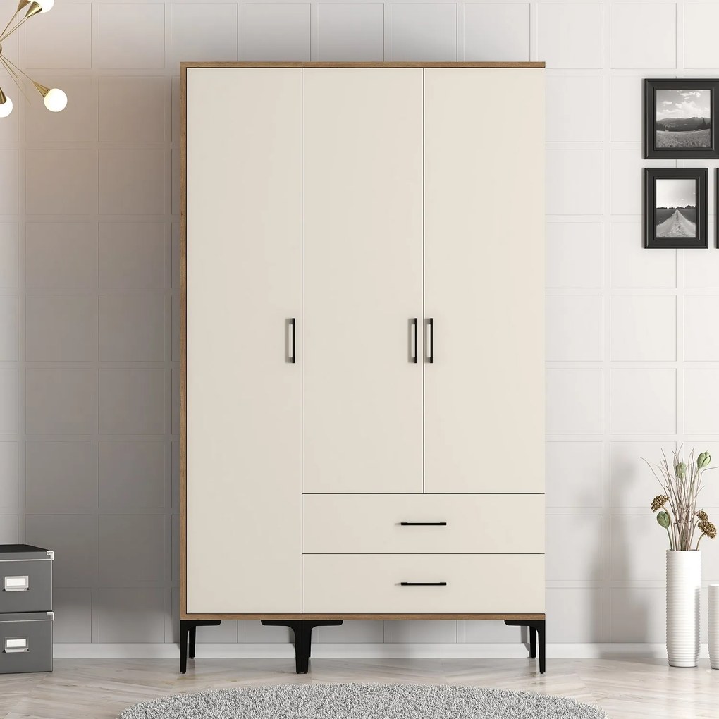 Dulap de haine Kiara ST (Nuc + Crem). 1088346