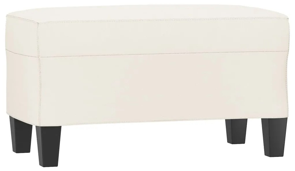 349440 vidaXL Bancă, crem, 70x35x41 cm, piele ecologică