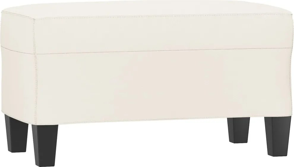 vidaXL Bancă, crem, 70x35x41 cm, piele ecologică