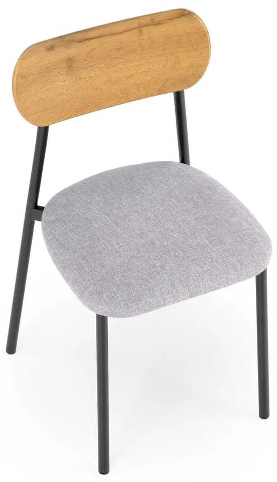 Set masă și scaune Kingston 2+1, lemn natural / gri