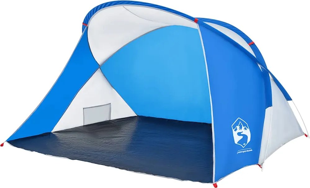 vidaXL Cort de plajă 2 persoane pop-up albastru azur, rezistent la apă