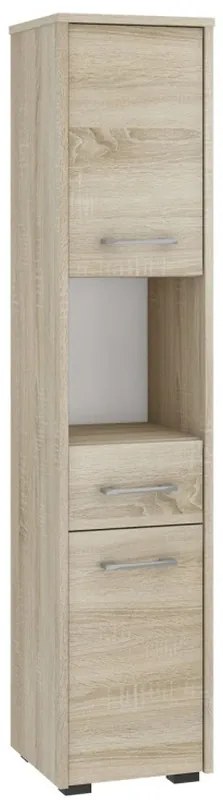 Supermobel Dulap de baie FIN 2D1SZ1WN, 30x140x30, alb