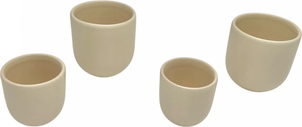 Set 2 Pahare Cafea Novum Margo Vanilie (1 pahar 80ml, 1 pahar 250ml)